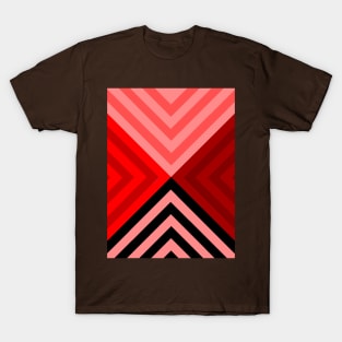 Black and Pink Red Triangular T-Shirt